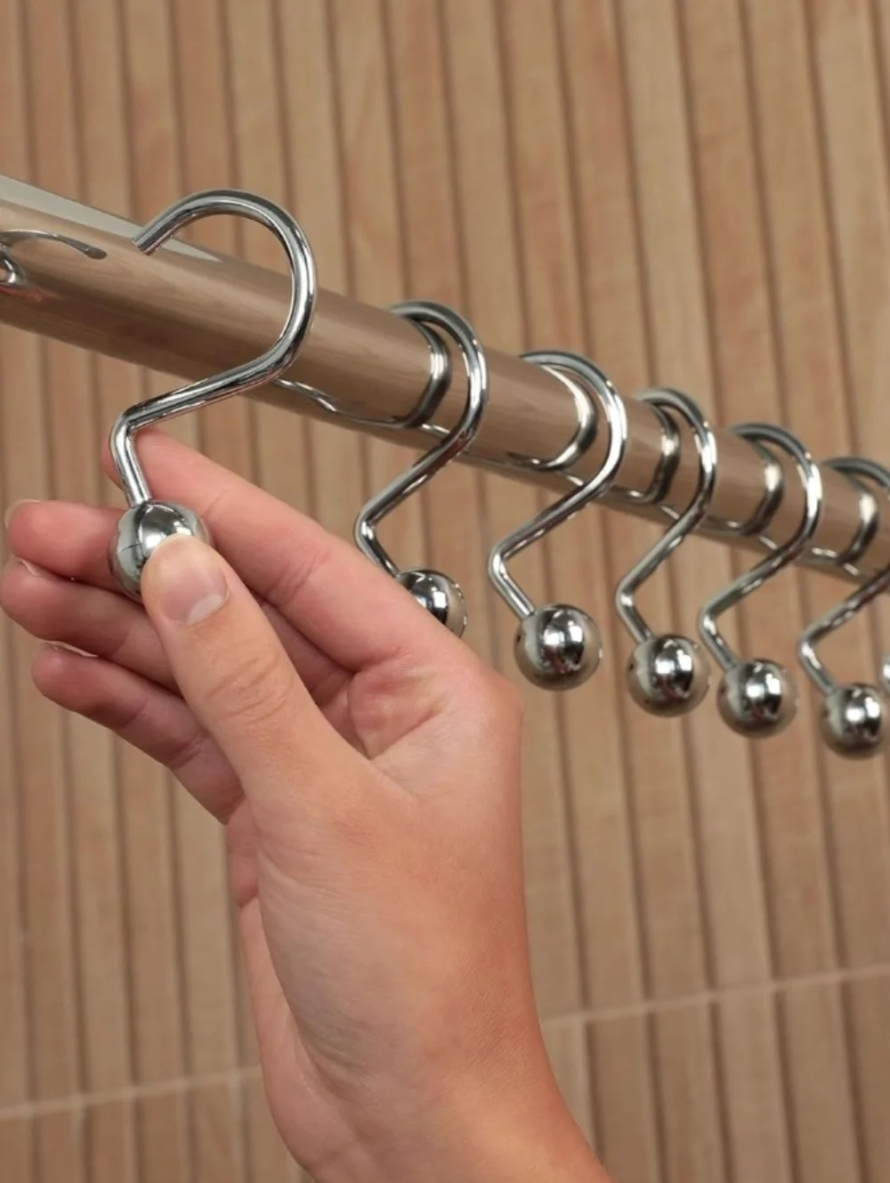 🪷3/$20🪷 NEW Luxury Shower Hooks Silver Chrome Finish -12 pack Hotel Quality